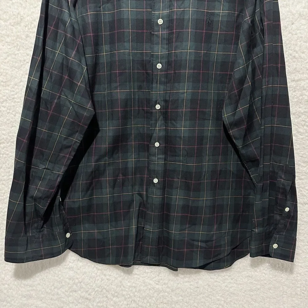 RALPH LAUREN‎ Men's Multicolor Plaid Classic Fit Button Up Size XL